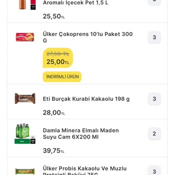 Migros Sanal Market Ürünlerin Eksik Ve De Deforme Olmuş Getirilmesi