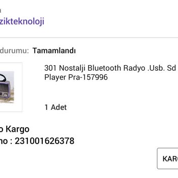 N11 Kusurlu Ürün (Bluetoothlu Radyo)