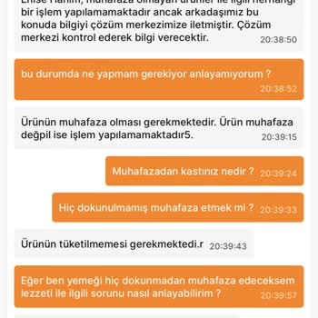 Migros Yemek Canlı Yardım İletişimsizliği Ve Çözümsüzlüğü
