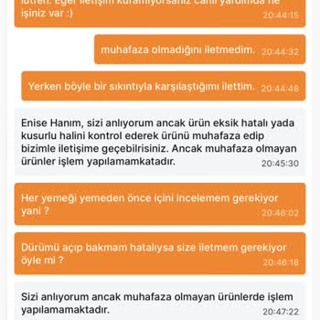 Migros Yemek Canlı Yardım İletişimsizliği Ve Çözümsüzlüğü