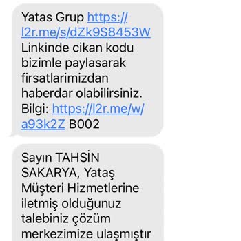 Yataş Siparişimin Gecikmesi Ve Sağlıklı Bilgi Alamamam