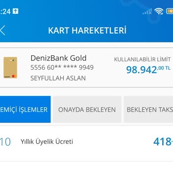 Denizbank Kredi Kartı Yıllık Aidat Ücreti