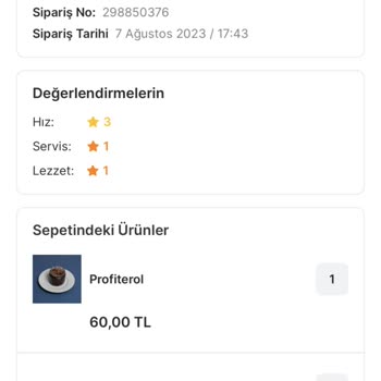 Migros Yemek Bozulmuş Ürün Gönderimi