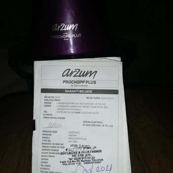 Arzum Arızalı Ar 1055 Doğrayıcı