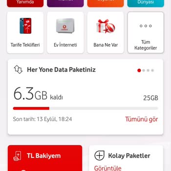 Vodafone Cep İnternet Kullanımı