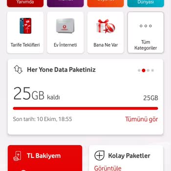Vodafone Cep İnternet Kullanımı