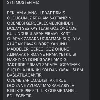 Trfirmarehberi.com Tehdit Mesajı Atıyor