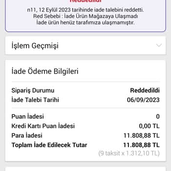 N11 Ürün Gelmedi Param İade Olmadı İade Talebim Reddedildi.