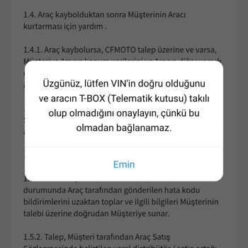 CFMOTO 250sr Uygulama Tbox Hatası