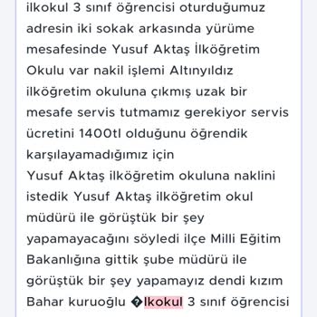 Milli Eğitim Bakanlığı (MEB) Uzak Bir Okula Nakil Yapılmış