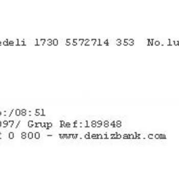 Denizbank Bilgi Dışı Otomatik KMH Tahsilatı