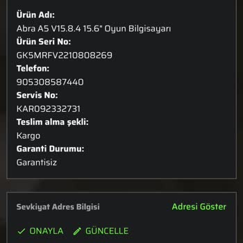 Monster Abra A5 Kronik Ana Kart Arızası