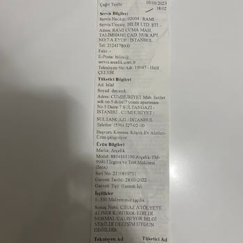 Arçelik Tost Makinesi Sıfır Alınan Ürün