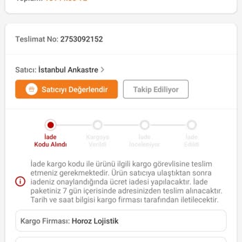 Trendyol Başkasına Ait Ürün Gönderdi İade Almıyor