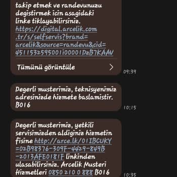 Arçelik Servis Ve Arıza Düzelmemesi