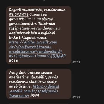 Arçelik Servis Ve Arıza Düzelmemesi