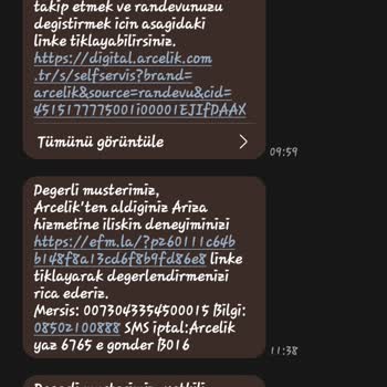 Arçelik Servis Ve Arıza Düzelmemesi