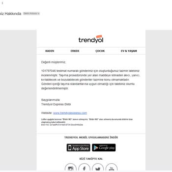 Trendyol Express- Dolap Tazminat