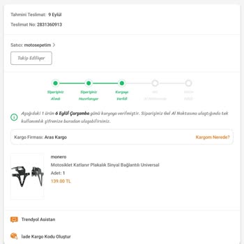 Aras Kargo Bir Türlü Bulunamayan Gönderi.