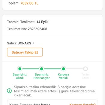 Trendyol'dan Gelmeyen Ağar Kargo Ve Verilen Yanıltıcı Bilgi