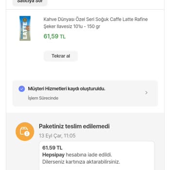 Hepsiburada Teslimat Noktası Ve Kahve Dünyası Sipariş Kargo Sorunu