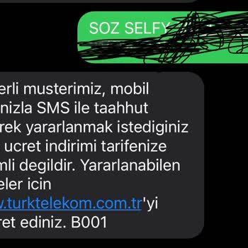 Türk Telekom'un Söz Verdiği Fatura Bedelini Uygulamaması.