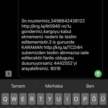 Aras Kargo Adres Tanımlamadığı İçin Geri Gönderim Yapılması