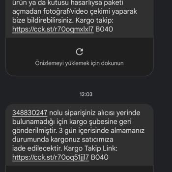Sürat Kargo Elime Ulaşamadı Ürün