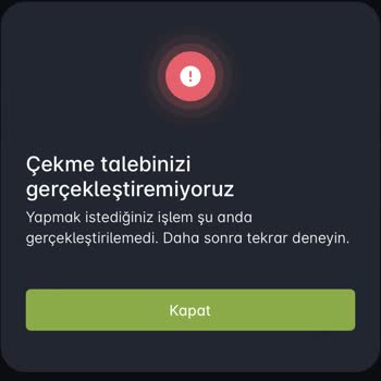 Paribu Çekme Talebinizi Gerçekleştiremiyoruz