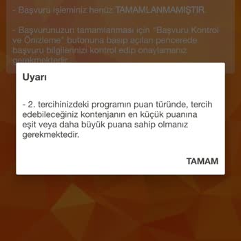 ÖSYM Ek Tercih Yaparken Hata Veriyor...