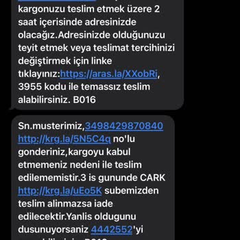 Aras Kargo Ulaşım Yapmıyor, Müşteriyi Suçlu Gösteriyor