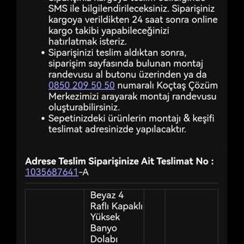 Koçtaş 1 Aydır Teslim Edilmeyen Sipariş