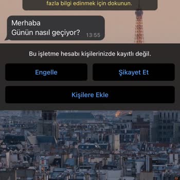 WhatsApp Yabancı Ülke Numarasından Mesaj Gelmesi