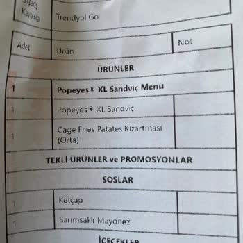 Popeyes Siparişi Sonrası İshal