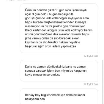 Hepsijet Ürünümü Kaybetti Hepsiburada İademi Yapmıyor