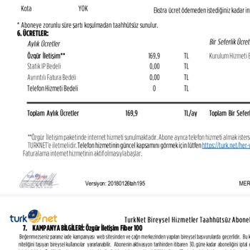 TurkNet Artan Fatura Ve Müşteri Temsilcisine Bağlanılmaması
