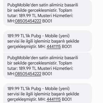 PUBG (Pubgmobile.com) Yanlış Para Çekimi
