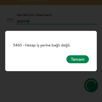 Starbucks Coffee 5460 Masterpass İş Yerine Bağlı Değil