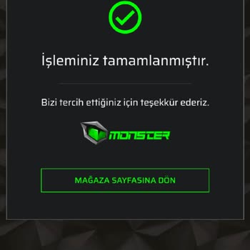 Monster Para İadesi Yapmadı