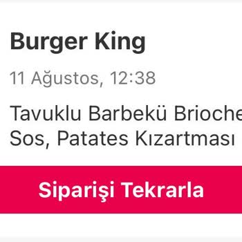 Burger King Tavuklu Barbekü Brıoche Stok Yok