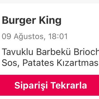 Burger King Tavuklu Barbekü Brıoche Stok Yok
