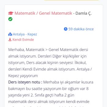 Özel Ders Alanının Sahte Talepleri Sonrası Para Alması