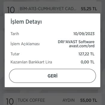 Avast Üyeliğim Olmamasına Karşın Hesabımdan Para Çekilmiş
