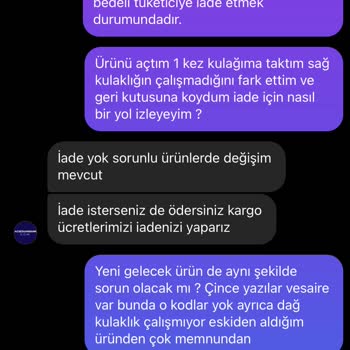 Acsesuarbank Kusurlu Ürünün İadesi/değişimi Yapılmaması.