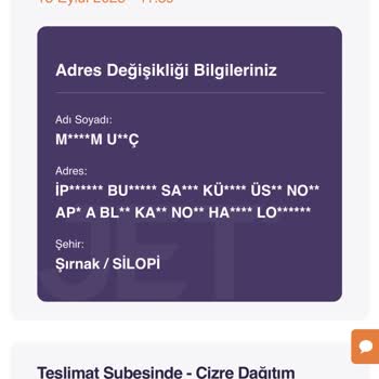 Hepsijet Cizre Şubesi Ürünü Müşteriyle İletişime Geçmeden İade Etmesi