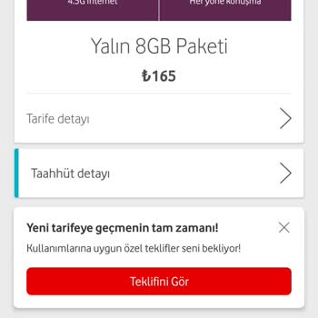 Vodafone Başvurumdaki Paket Verilmedi, Kullanıcı Olarak Tanımlanmadım