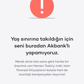 Akbank 18 Yaş Altı Mobil Uygulama