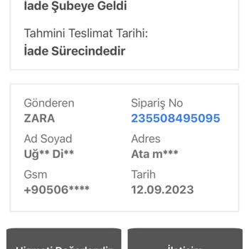 Zara.com Dan Aldığım Ürünler Dağıtıma Çıkmadan İade Oluyor.