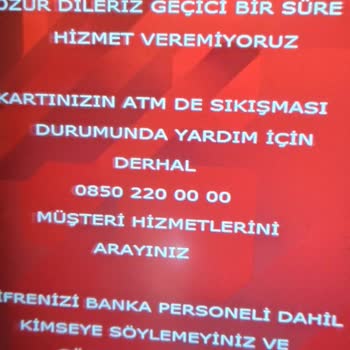 Ziraat Bankası ATM Paramı Yuttu
