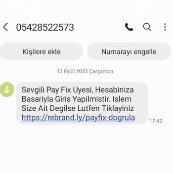 P****x Şüpheli Mesaj. Konu İle İlgili Alakam Ve Bilgim Yoktur